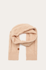 Rose Cloud Wide Cable Scarf Rose Cloud