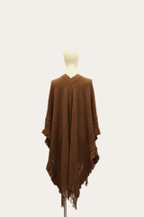 Acorn Embellished Fringe Ruana Acorn