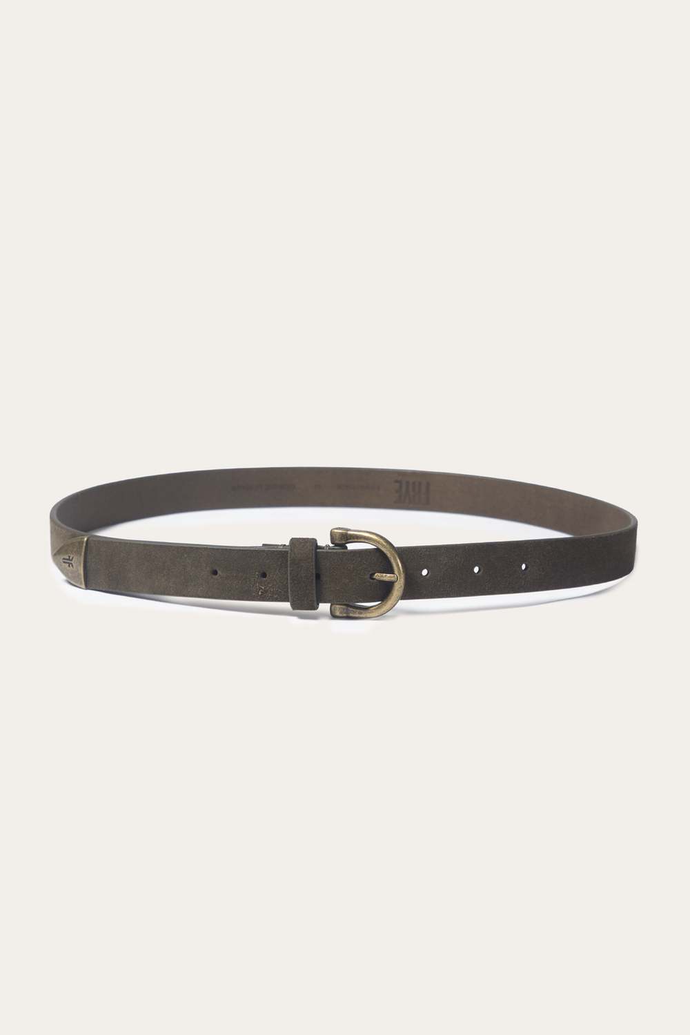 Light Olive 25mm Suede Horseshoe Buckle Belt Light Olive