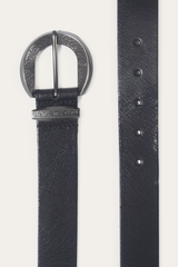 Black 35mm Engraved Buckle Belt Black