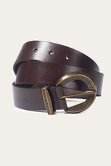 Brown 35mm Engraved Buckle Belt Brown
