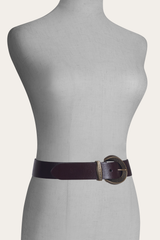 Brown 35mm Engraved Buckle Belt Brown