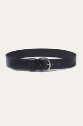Black 40mm Belt With Woven Keeper Black