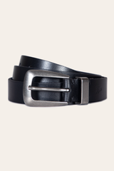 Women’s Black 25mm Belt With Metal Loop Black