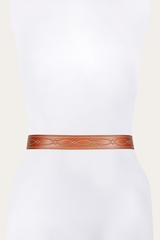 40mm Tan Belt With 2-Tone Stitch Tan