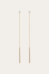 Women’s Lab Grown Diamond Lariat Earrings | Aurate x The Frye Company 14k Yellow Gold