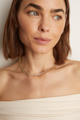 Women’s Marquise Fringe Necklace | Aurate x The Frye Company Yellow Vermeil