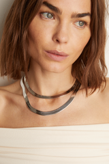 Women’s Bold Herringbone Necklace | Aurate x The Frye Company Sterling Silver