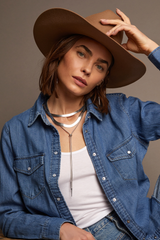 Women’s Bold Herringbone Necklace | Aurate x The Frye Company Sterling Silver