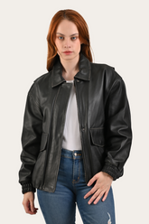 Black Harper Oversized Bomber Black