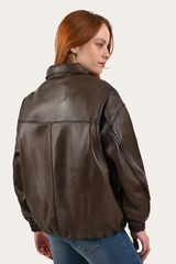 Tobacco Harper Oversized Bomber Tobacco