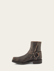 Men's Antiqued Black Conway Harness Moto Boots Antiqued Black