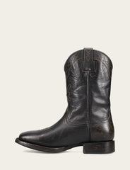Men's Black Hauser Logo Stitch Boots Black