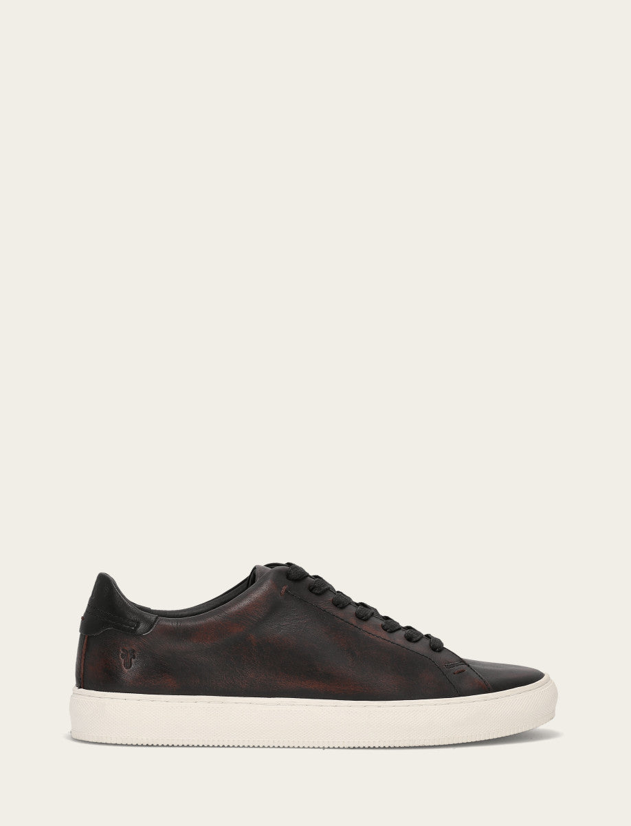 Men's Antiqued Black Astor Low Lace Slip On Sneakers Antiqued Black