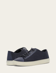 Men's Indigo Astor Cap Toe Low Lace Sneakers Indigo