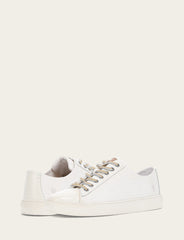 Men's White Astor Cap Toe Low Lace Sneakers White
