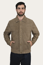 Men’s Taupe Judd Suede Shacket Taupe