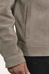 Men’s Taupe Trailblazer Suede Trucker Jacket Taupe