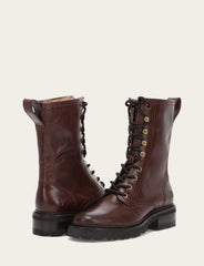 Women's Bourbon Olivia Combat Boots Bourbon
