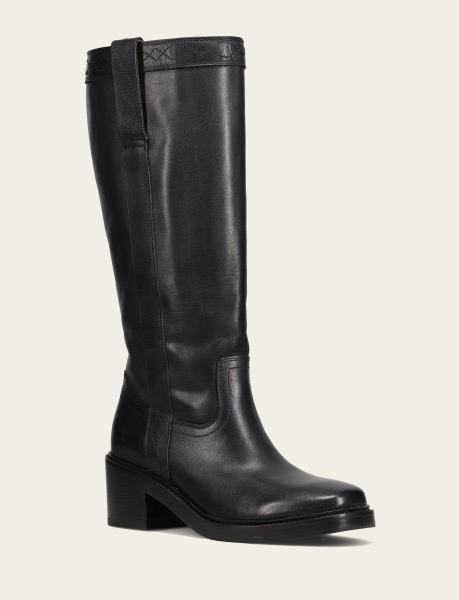 Women's Black Kate Pull On Wide Calf Tall Boots Black