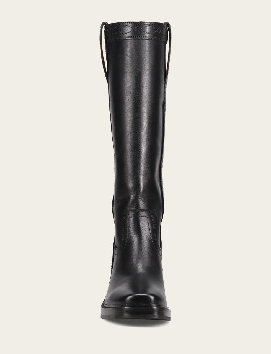 Women's Black Kate Pull On Wide Calf Tall Boots Black