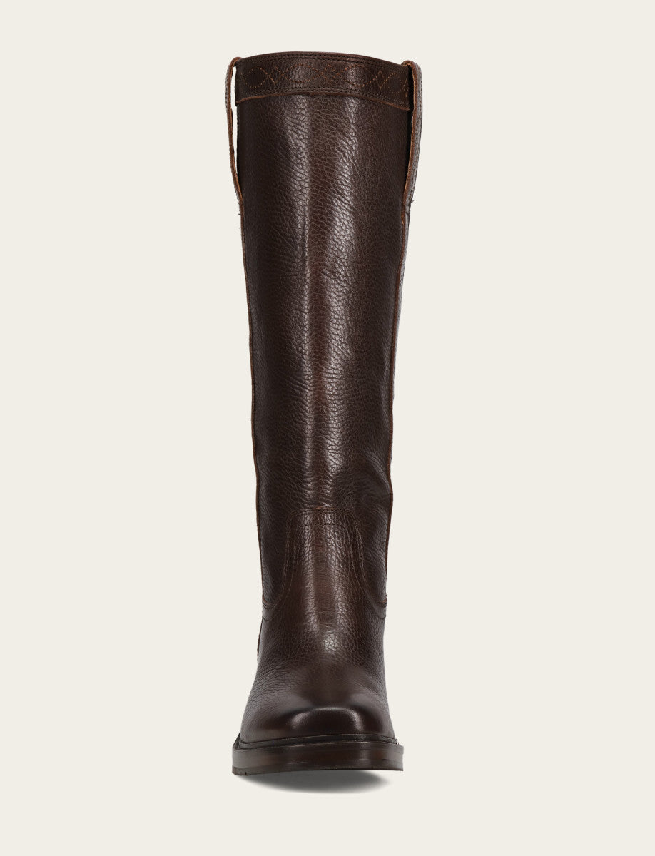 Women's Dark Brown Kate Pull On Wide Calf Tall Boots Dark Brown