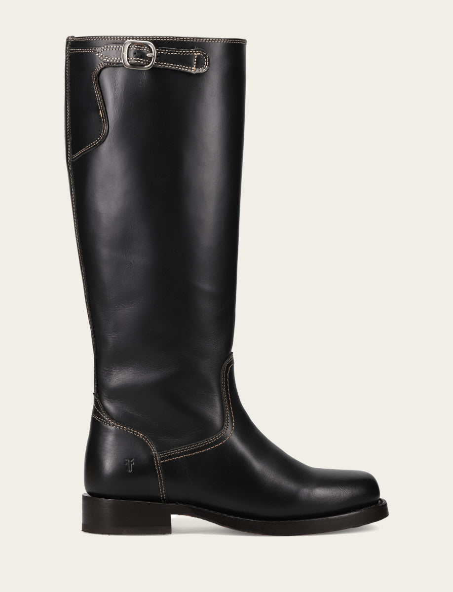 Women's Black Campus Low Heel Tall Riding Boot Black