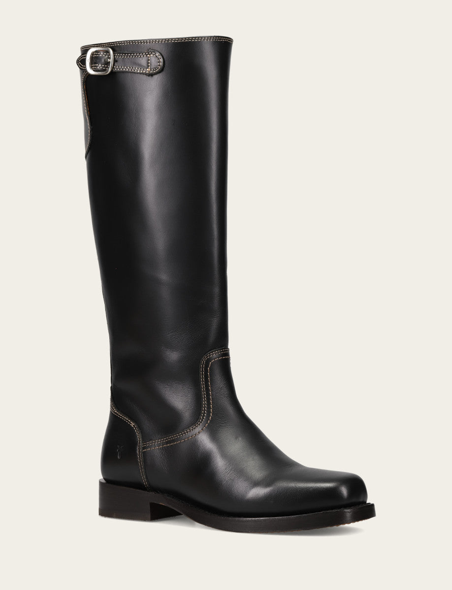 Women's Black Campus Low Heel Tall Riding Boot Black