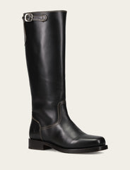 Women's Black Campus Low Heel Tall Riding Boot Black