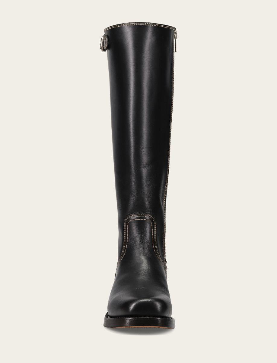 Women's Black Campus Low Heel Tall Riding Boot Black