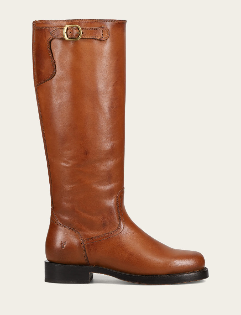 Women's Cognac Campus Low Heel Tall Riding Wide Calf Boot Cognac