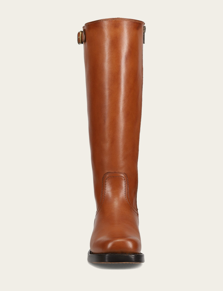 Women's Cognac Campus Low Heel Tall Riding Wide Calf Boot Cognac