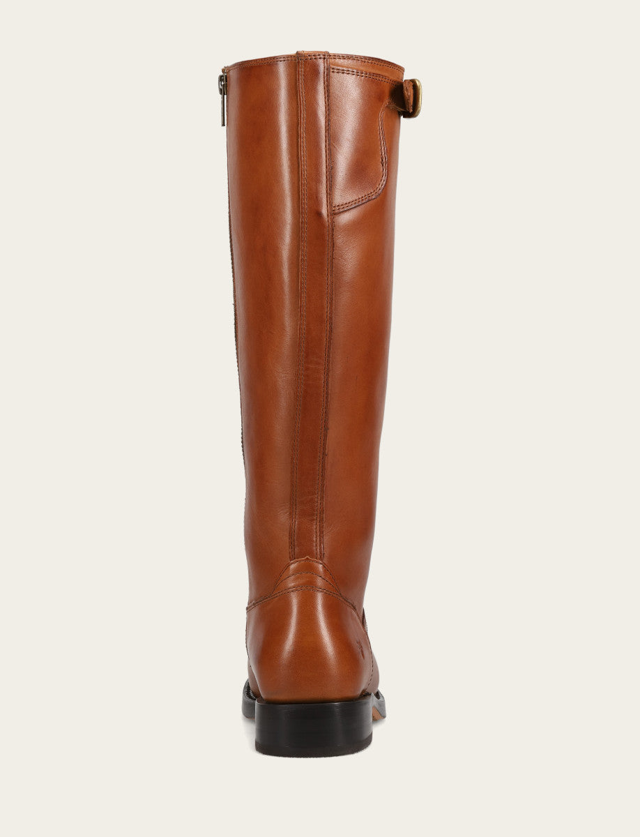 Women's Cognac Campus Low Heel Tall Riding Wide Calf Boot Cognac
