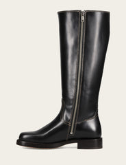 Women's Black Campus Low Heel Tall Riding Wide Calf Boot Black