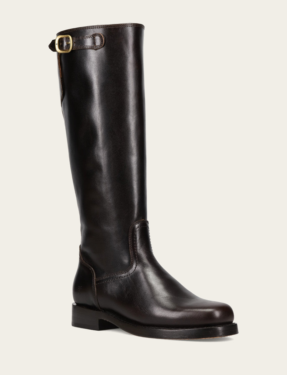 Women's Bourbon Campus Low Heel Tall Riding Boot Bourbon