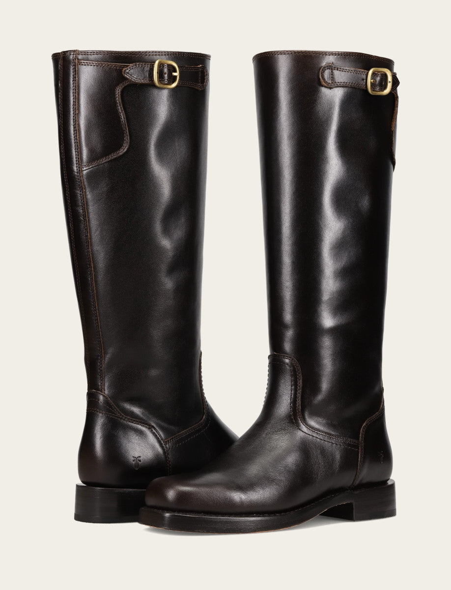 Women's Bourbon Campus Low Heel Tall Riding Boot Bourbon