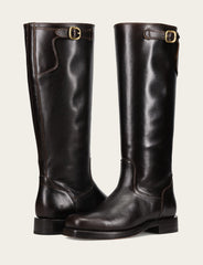 Women's Bourbon Campus Low Heel Tall Riding Boot Bourbon