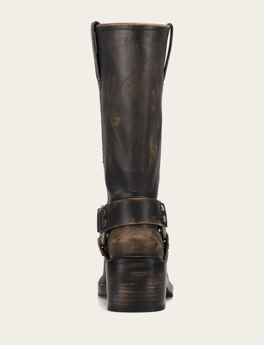 Women's Distressed Black Kate Harness Boot Distressed Black