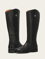 Women's Black Melissa Button Tall Inside Zip Wide Calf Boot Black