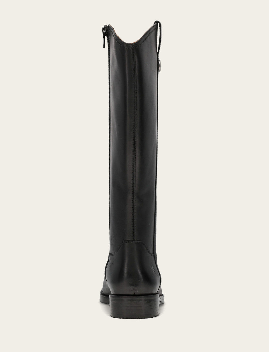 Women's Black Melissa Button Tall Inside Zip Wide Calf Boot Black
