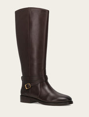Women's Dark Brown Melissa Belted Riding Boot Dark Brown