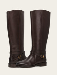 Women's Dark Brown Melissa Belted Riding Boot Dark Brown