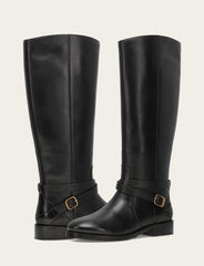 Women's Black Melissa Belted Riding Boot Black