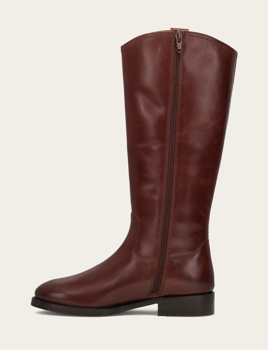 Women's Saddle Melissa Button Tall Inside Zip Boot Saddle
