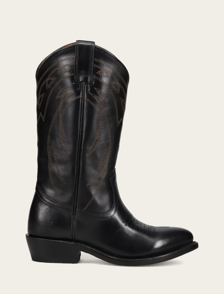 Women's Black Billy Pull On Deco Stitch Boots Black