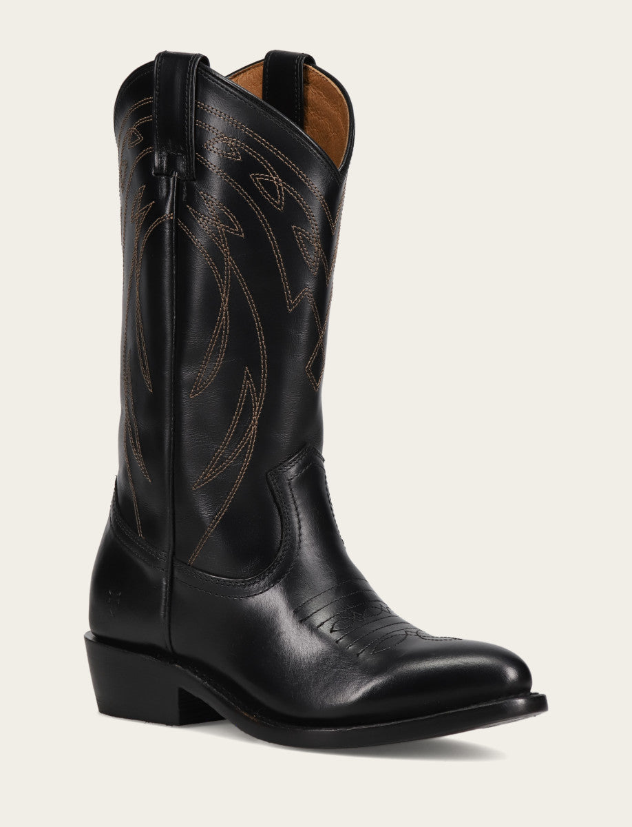Women's Black Billy Pull On Deco Stitch Boots Black