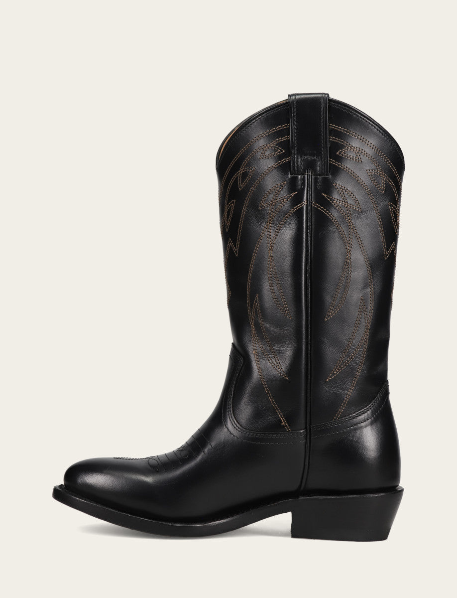 Women's Black Billy Pull On Deco Stitch Boots Black