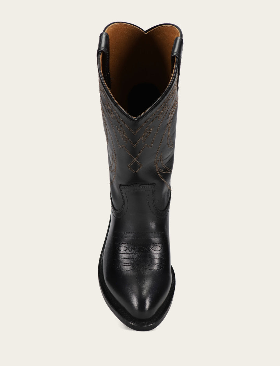 Women's Black Billy Pull On Deco Stitch Boots Black