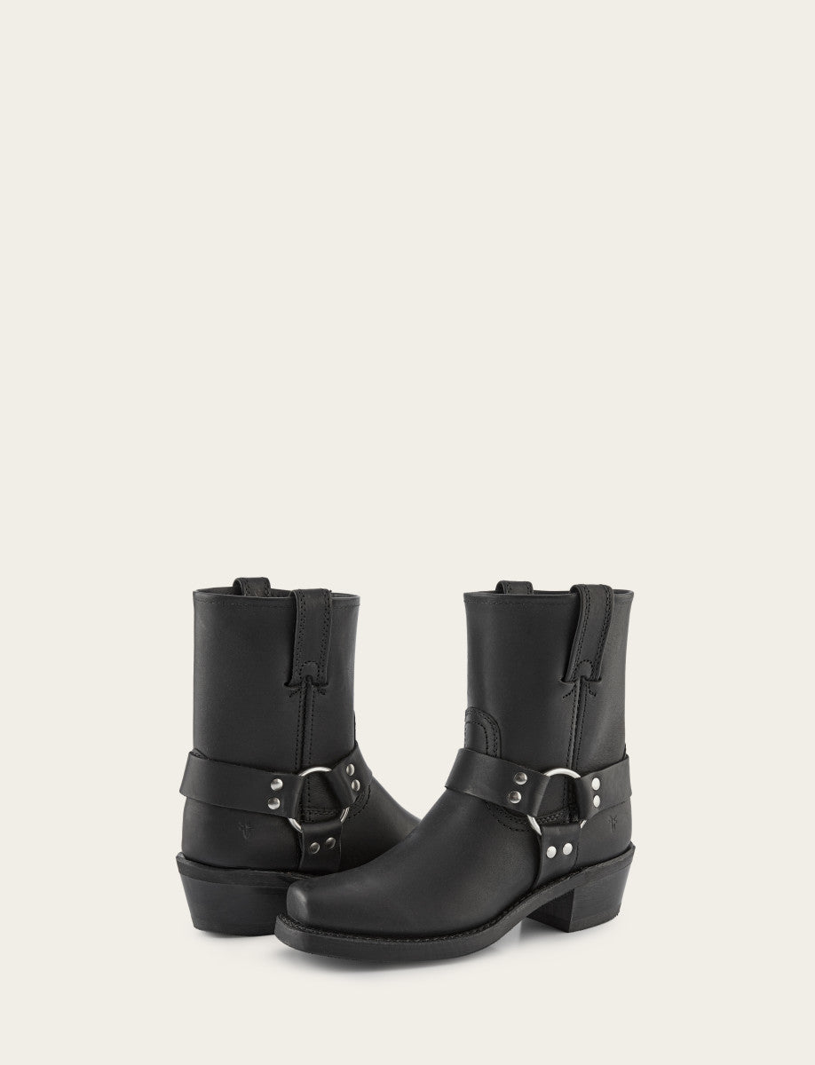 Women's Black Harness 8R Boots Black