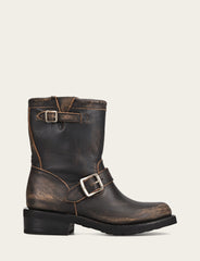 Women's Distressed Black Viv Short Engineer Boot Distressed Black